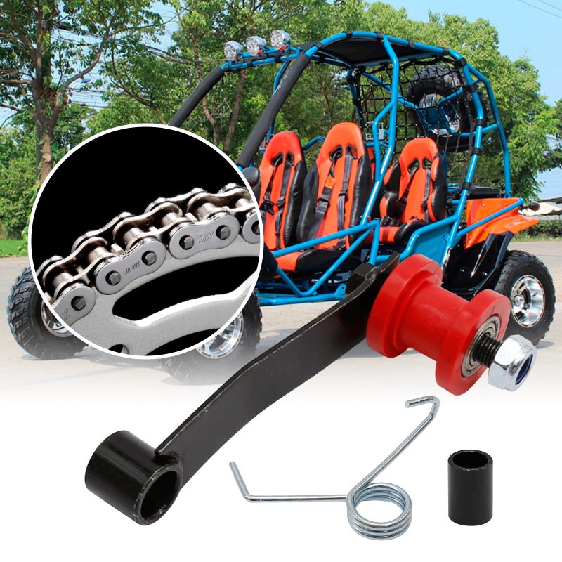 استبدال شداد سلسلة SYOWADA لـ Coolster Atv Go Kart 4 Wheeler 110Cc 125Cc 150Cc 200Cc 250Cc التي تستخدم 420 428 و530 دليل ضبط الموتر المنزلق مع زنبرك - Image 5